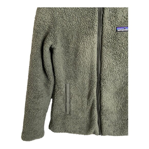 Patagonia small teddy full zip jacket green slightly matted - Picture 4 of 5